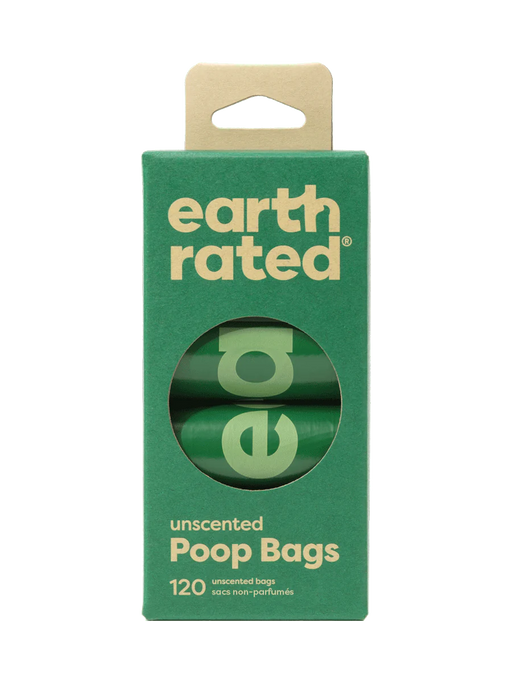 Earth Rated | Unscented Poop Bags - 8 Roll Pack (120 bags)