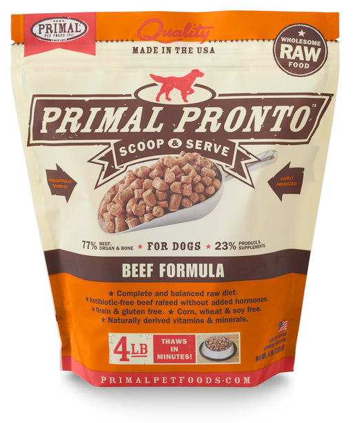 Primal | Pronto Frozen Raw Scoop & Serve Beef Formula 4 lb