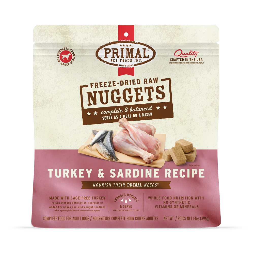 Primal | Turkey & Sardine Freeze-Dried Dog Food