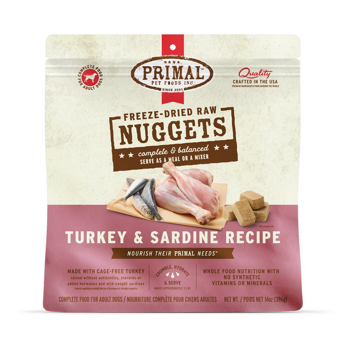 Primal | Turkey & Sardine Freeze-Dried Dog Food