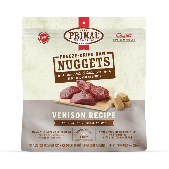Primal | Venison Freeze-Dried Dog Food 14 oz