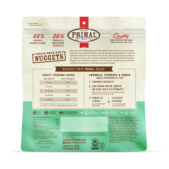Primal | Chicken Freeze-Dried Dog Food 14 oz