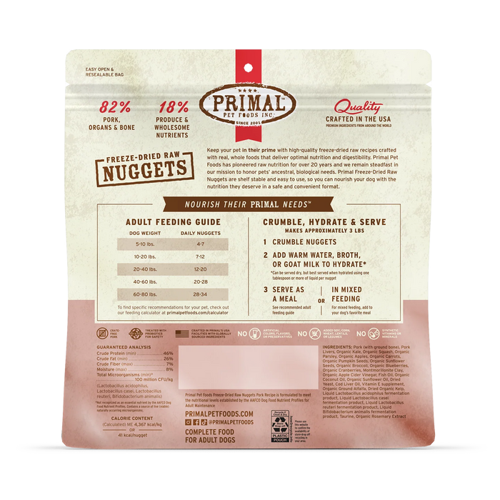 Primal | Pork Freeze-Dried Dog Food 14 oz