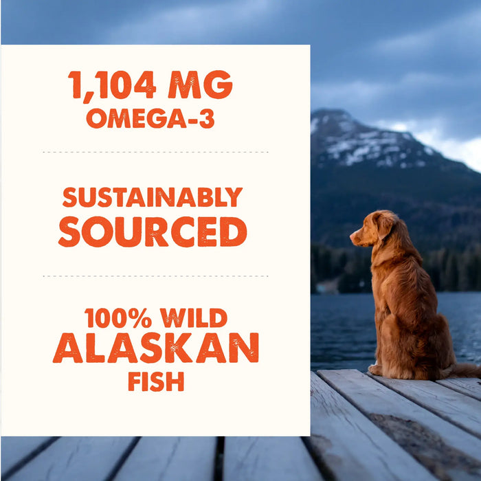 Grizzly Pet Products | Wild Alaskan Salmon Oil Plus Supplement Omegas 3-6-9