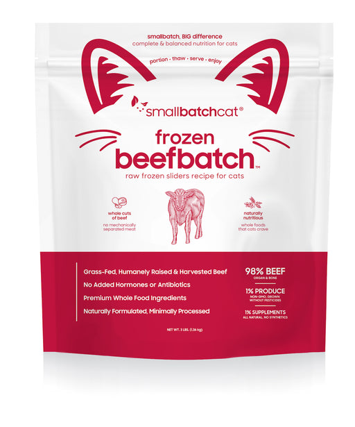 Small Batch | Frozen Raw Cat Sliders Beef Batch