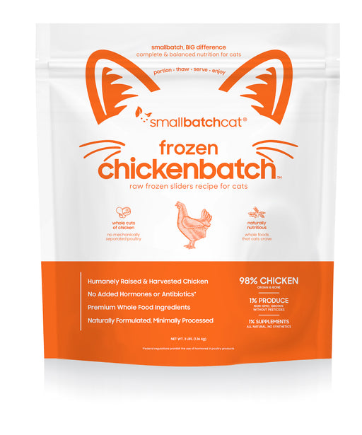 Small Batch | Frozen Raw Cat Sliders Chicken Batch