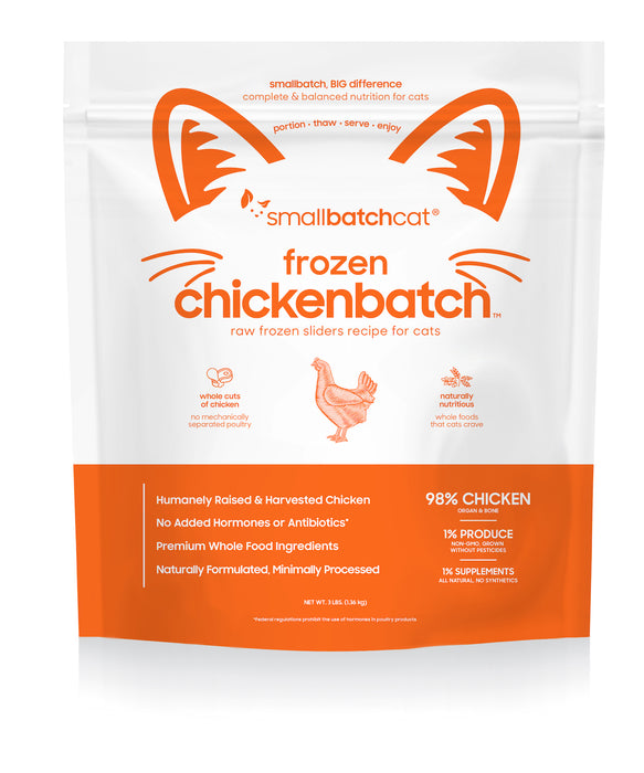 Small Batch | Frozen Raw Cat Sliders Chicken Batch