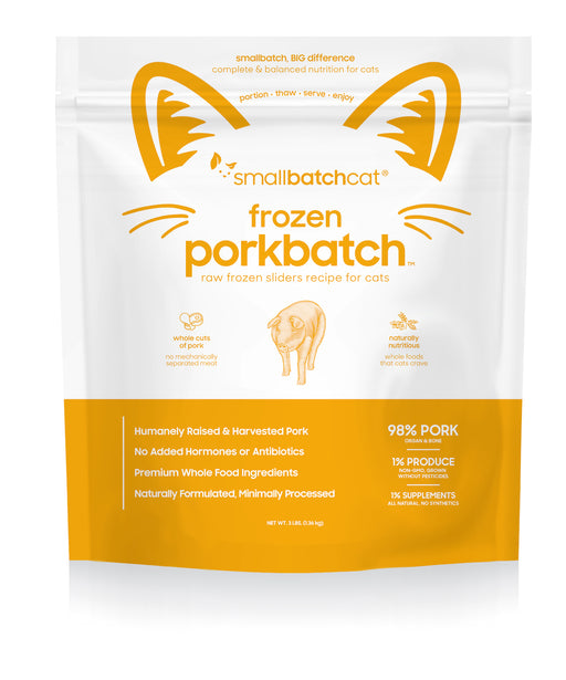 Small Batch | Frozen Raw Cat Sliders Pork Batch 3 lb