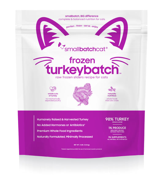Small Batch | Frozen Raw Cat Sliders Turkey Batch
