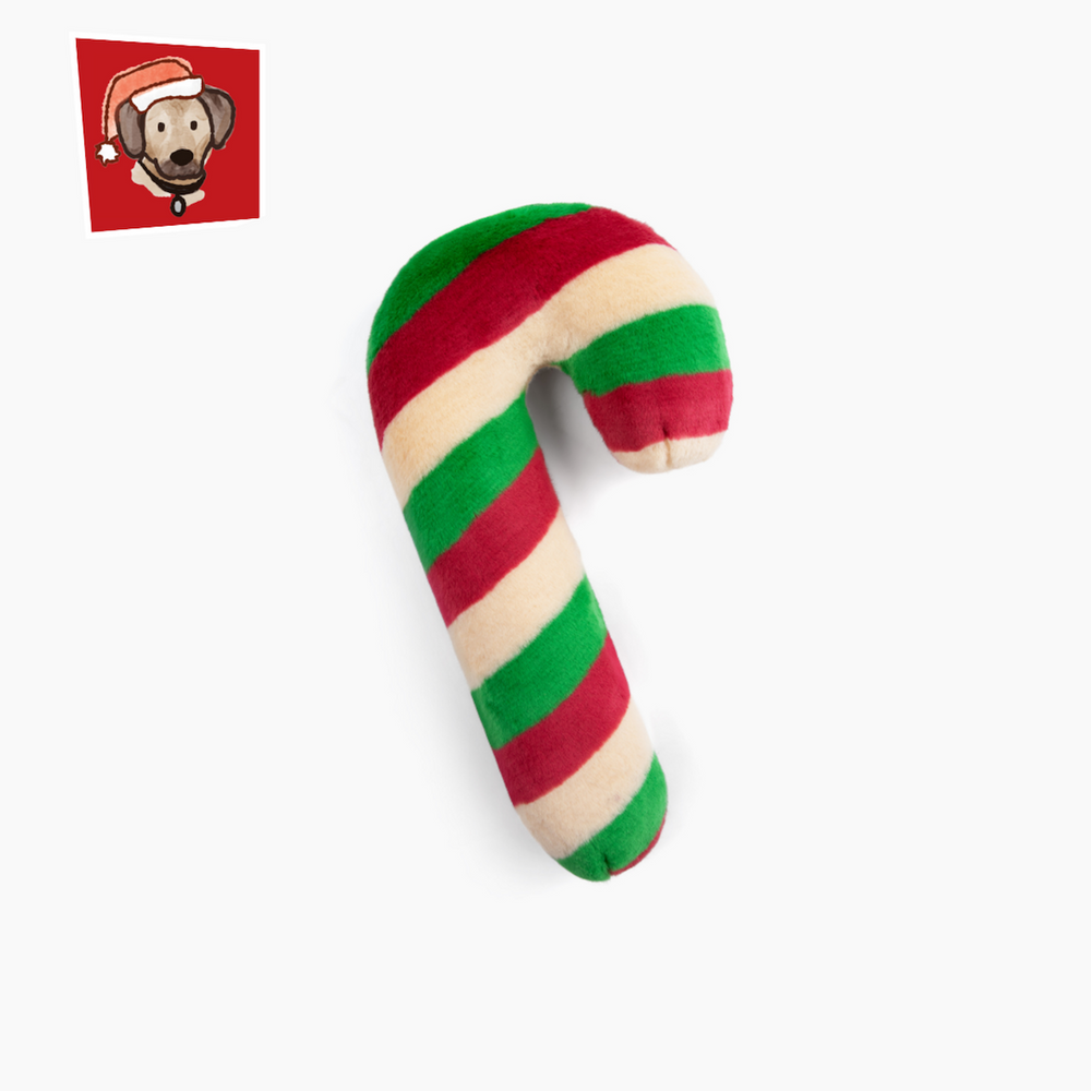 Fluff & Tuff® | Candy Cane Medium Christmas Dog Toy 2025