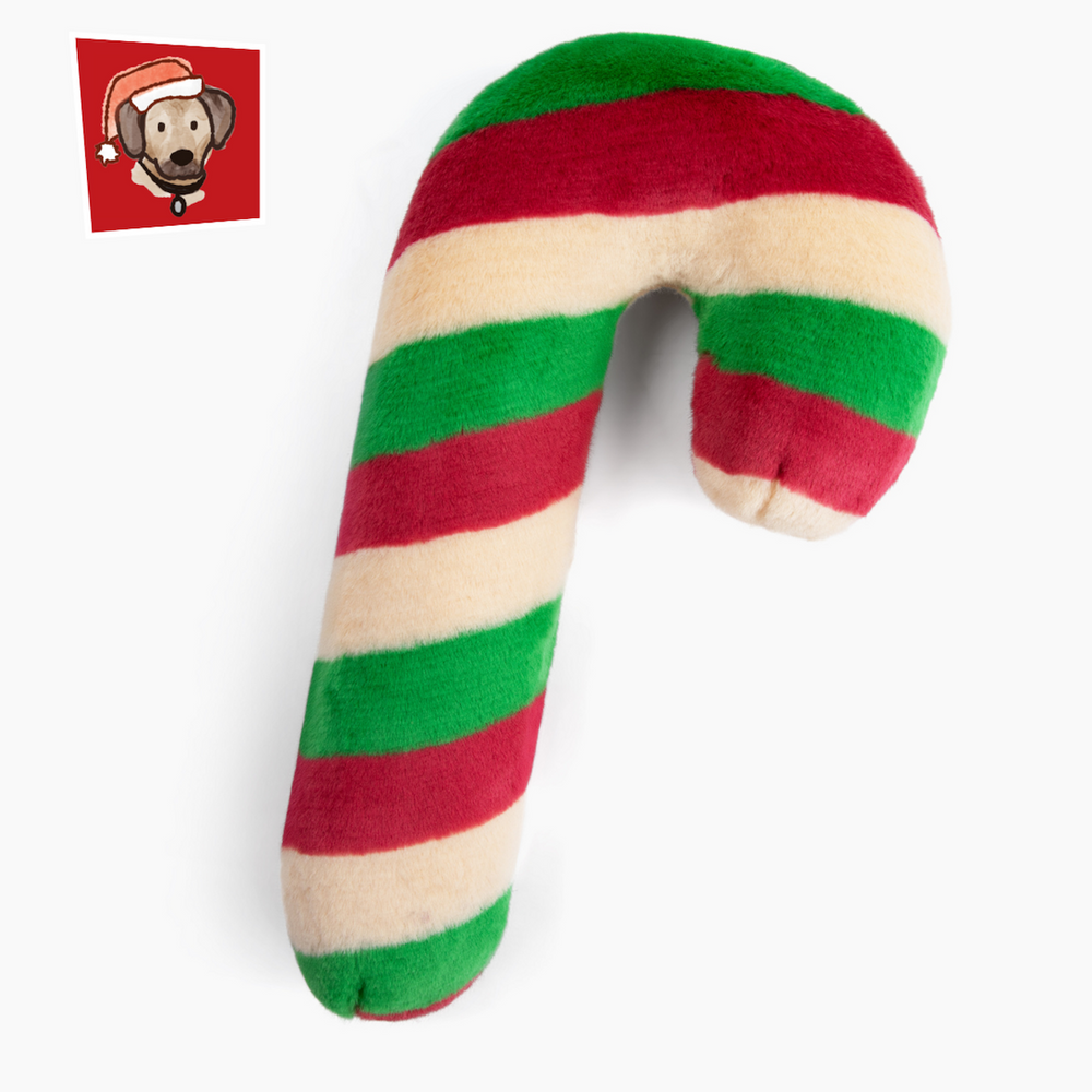 Fluff & Tuff® | Candy Cane X-Large Christmas Dog Toy 2025