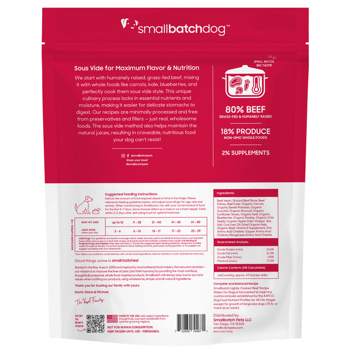 Small Batch | Lightly Cooked Beef Batch (frozen)