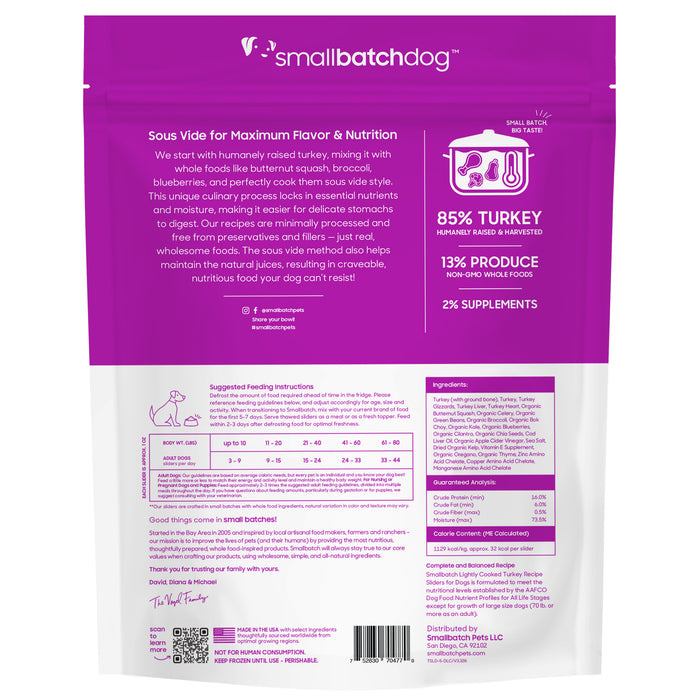 Small Batch | Lightly Cooked Turkey Batch (frozen)