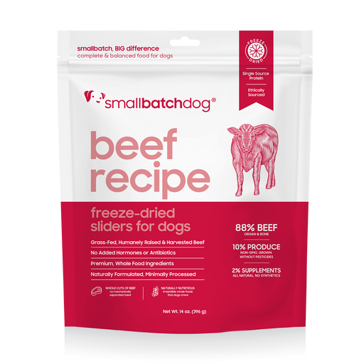 Small Batch | Beef Batch Freeze-Dried Dog Food Sliders