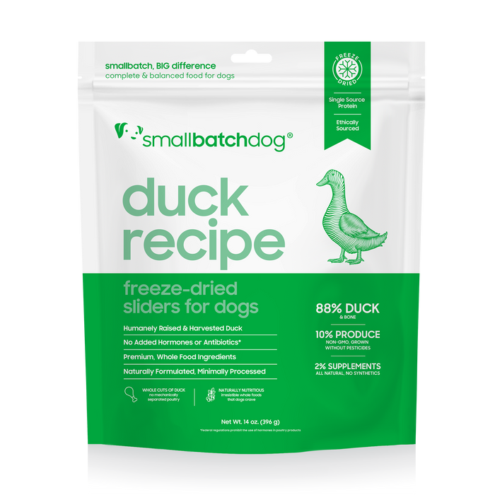 Small Batch | Duck Batch Freeze-Dried Dog Food Sliders
