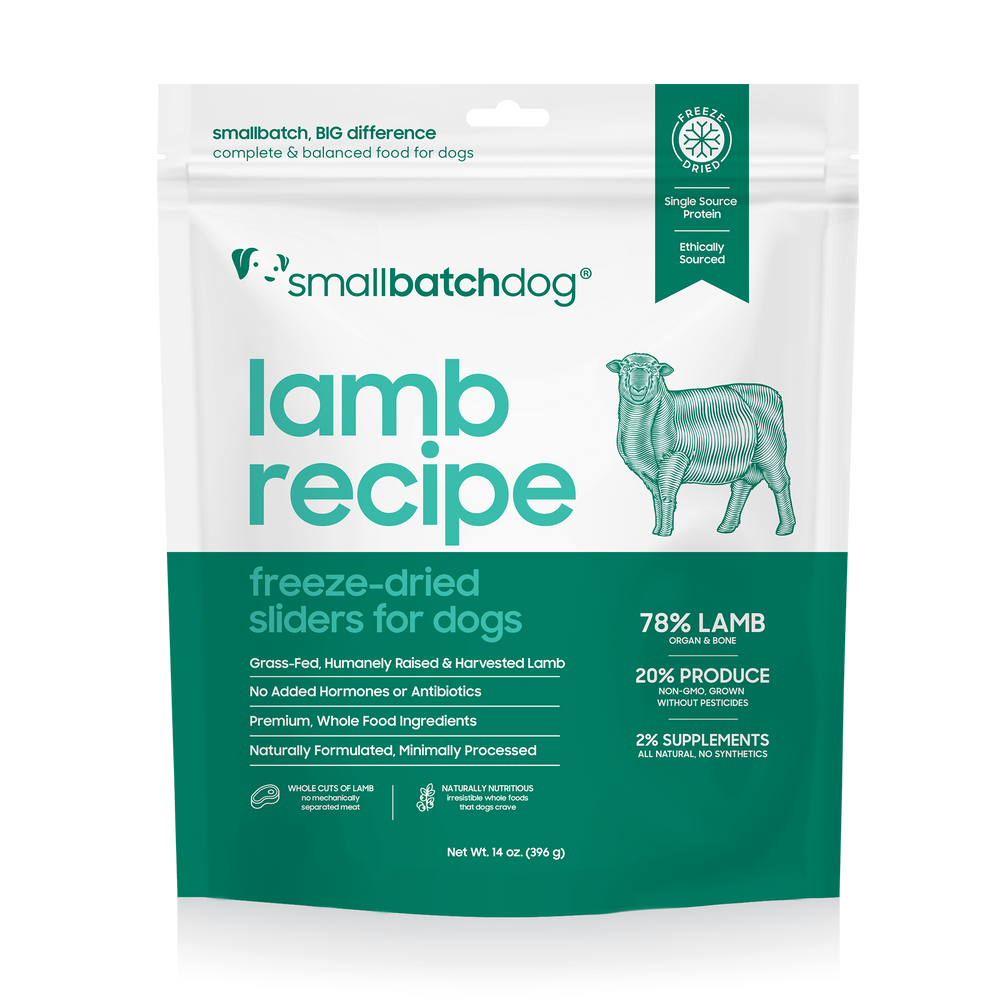 Small Batch | Lamb Batch Freeze-Dried Dog Food Sliders 14 oz