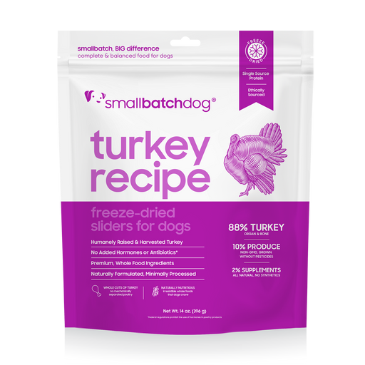 Small Batch | Turkey Batch Freeze-Dried Dog Food Sliders