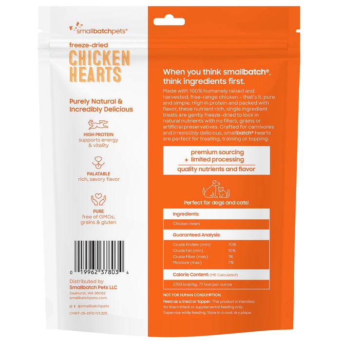 Small Batch | Freeze-Dried Chicken Heart Treats 3.5 oz