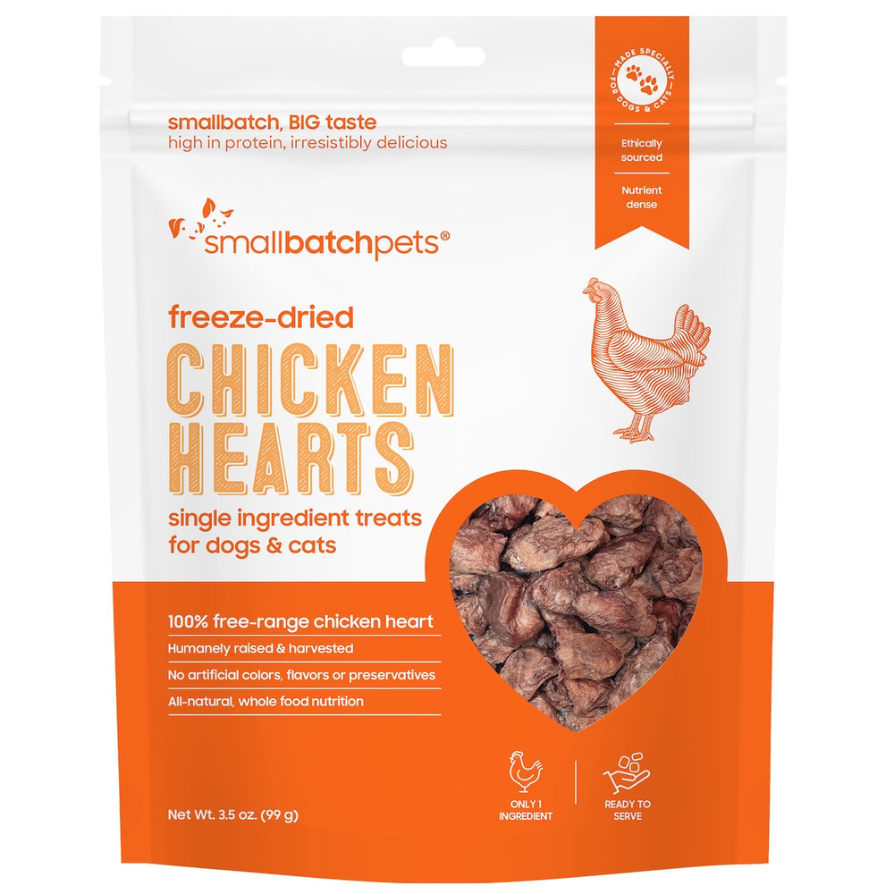 Small Batch | Freeze-Dried Chicken Heart Treats 3.5 oz