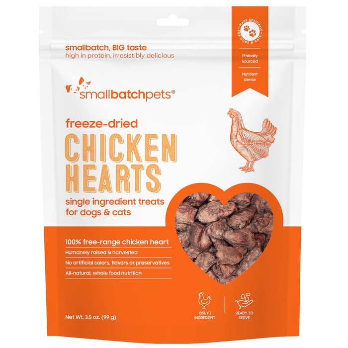 Small Batch | Freeze-Dried Chicken Heart Treats 3.5 oz