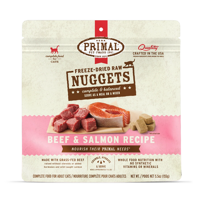 Primal | Beef & Salmon Freeze-Dried Cat Food 14 oz