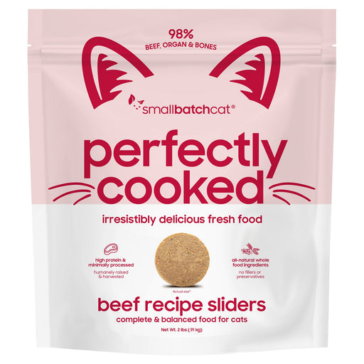 Small Batch | Perfectly Cooked Beef Frozen Cat Food 2 lb