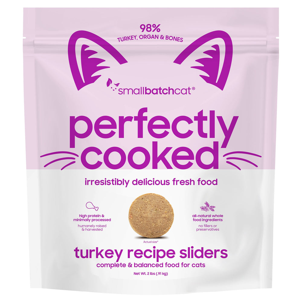 Small Batch | Perfectly Cooked Turkey Frozen Cat Food 2 lb