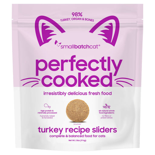 Small Batch | Perfectly Cooked Turkey Frozen Cat Food 2 lb