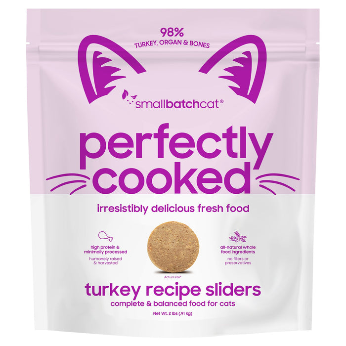 Small Batch | Perfectly Cooked Turkey Frozen Cat Food 2 lb