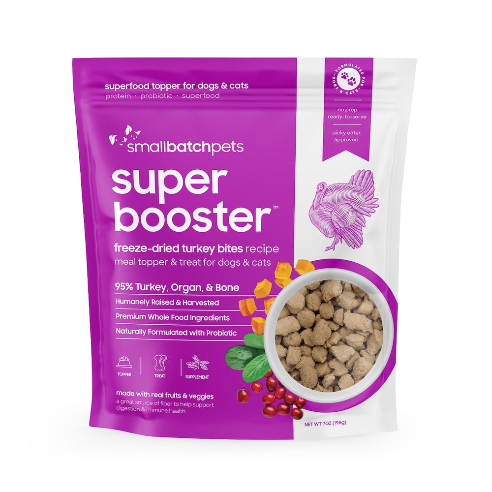 Small Batch | Turkey Freeze-Dried Super Booster for Dogs & Cats - 7 oz