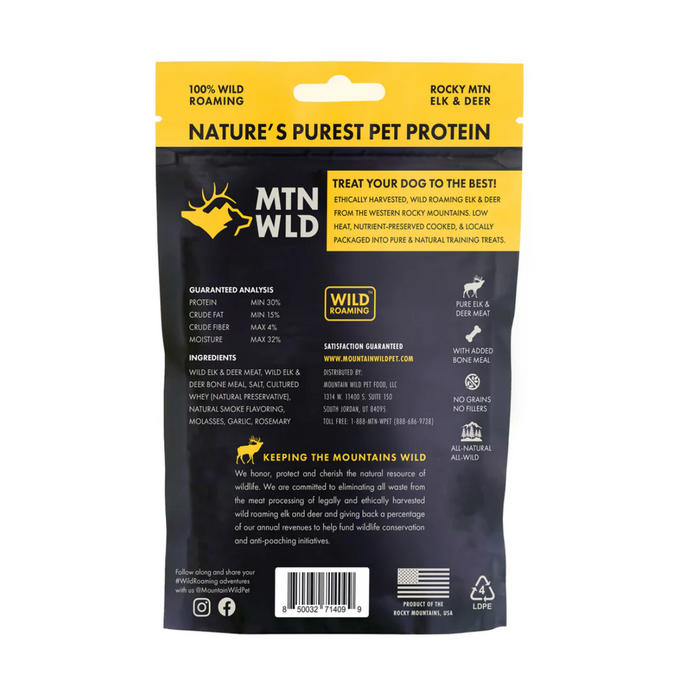 Mountain Wild | Wild Deer & Elk Jerky Training Treats 4oz