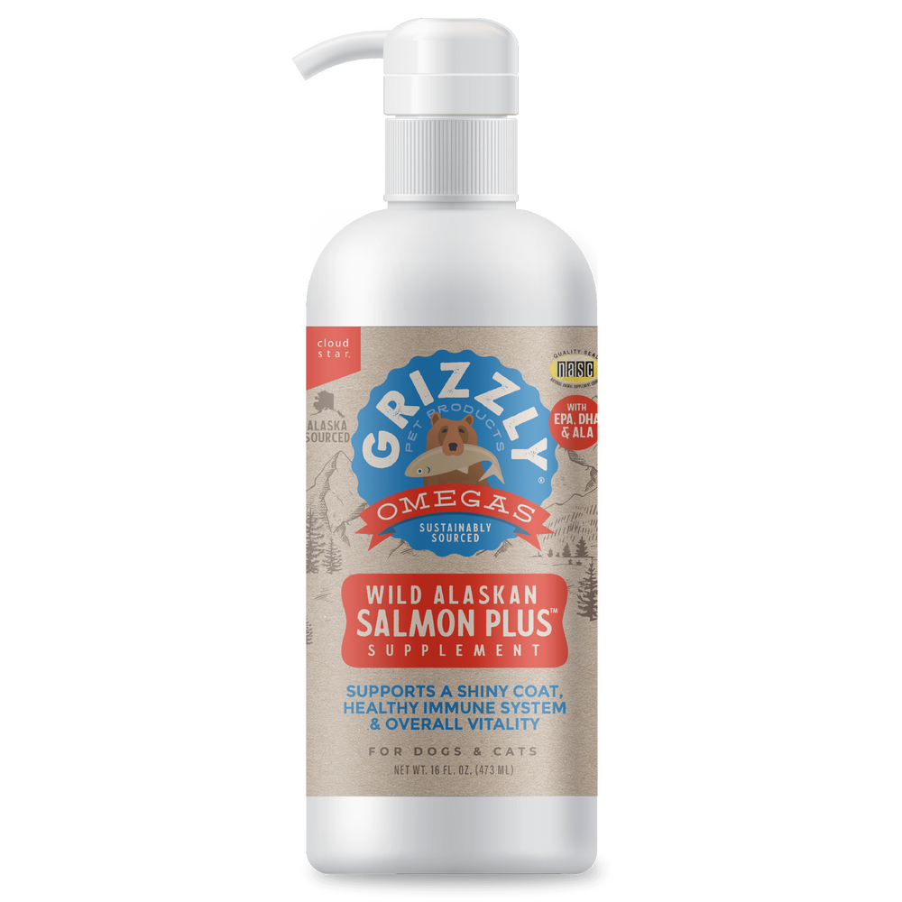 Grizzly Pet Products | Wild Alaskan Salmon Oil Plus Supplement Omegas 3-6-9