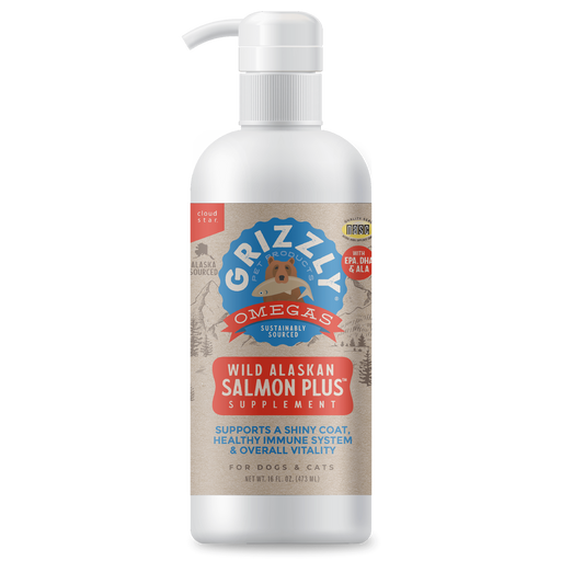 Grizzly Pet Products | Wild Alaskan Salmon Oil Plus Supplement Omegas 3-6-9