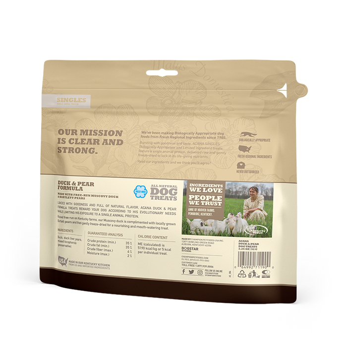 Acana | Duck & Pear Freeze-Dried Dog Treats 3.25 oz