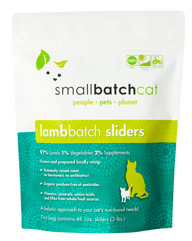 Small Batch | Frozen Raw Cat Sliders Lamb Batch 3 lb
