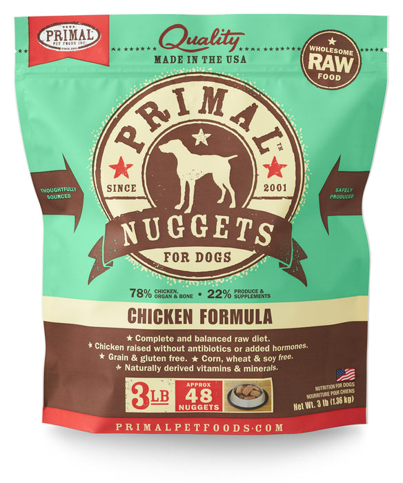 Primal | Frozen Raw Nuggets Chicken Formula 3 lb