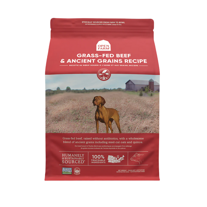 Open Farm | Grass-Fed Beef & Ancient Grains Dry Dog Food