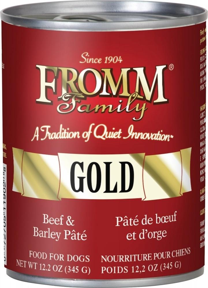 Fromm | Gold Beef & Barley Pate Canned Dog Food 12.2 oz