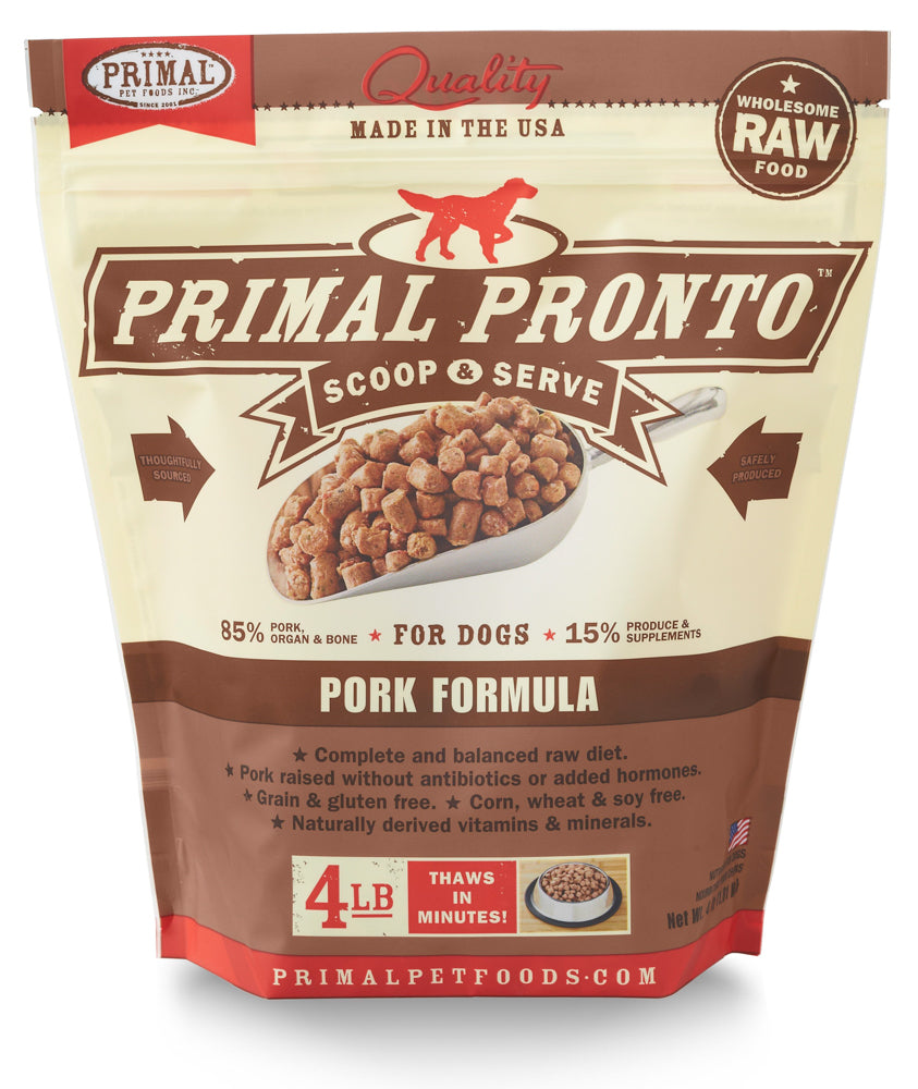 Primal | Pronto Frozen Raw Scoop & Serve Pork Formula 4 lb