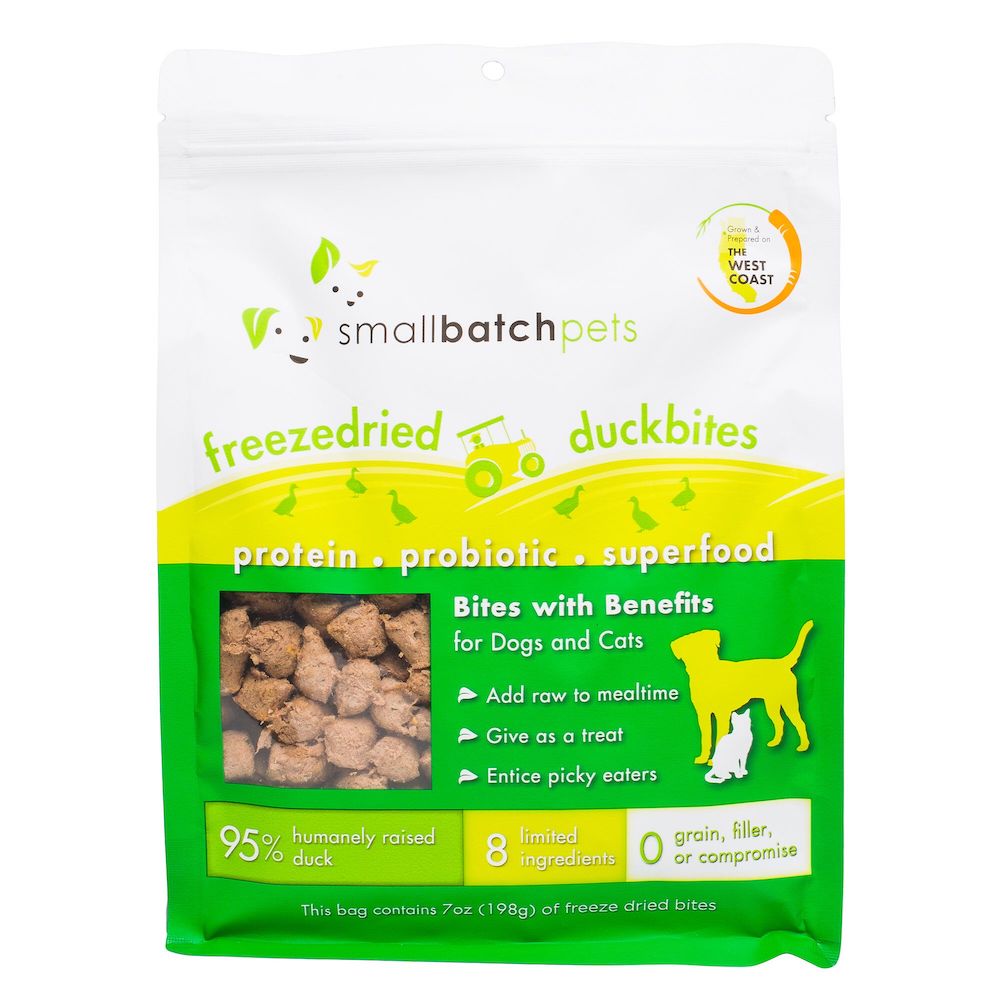 Small Batch | Duck Freeze-Dried Bites for Dogs & Cats - 7 oz