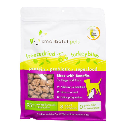 Small Batch | Turkey Freeze-Dried Bites for Dogs & Cats - 7 oz