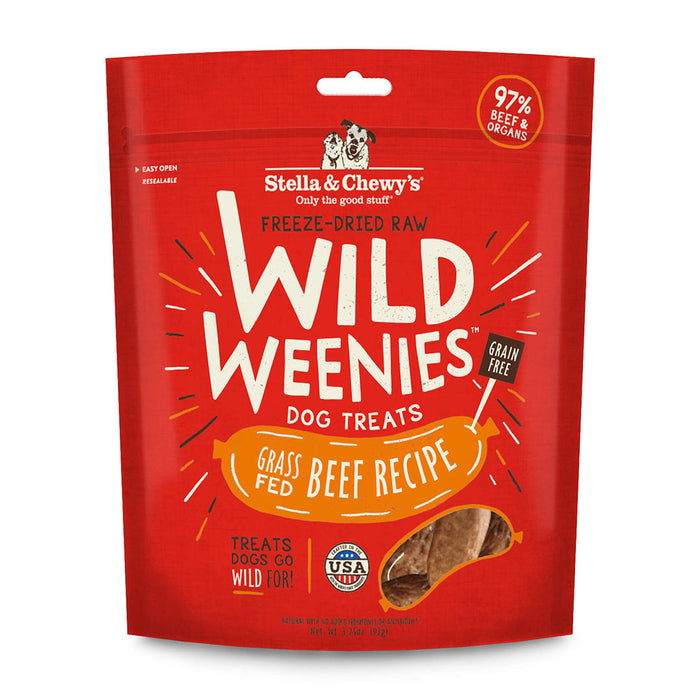 Stella & Chewy's | Grass-Fed Beef Wild Weenies Freeze-Dried Dog Treats 3.25 oz