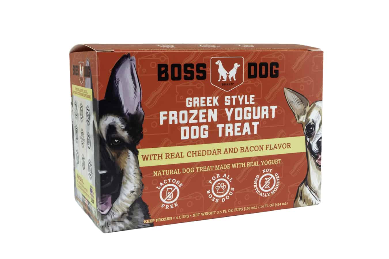 Boss Dog | Frozen Yogurt Cup - 4 Pack Bacon & Cheddar