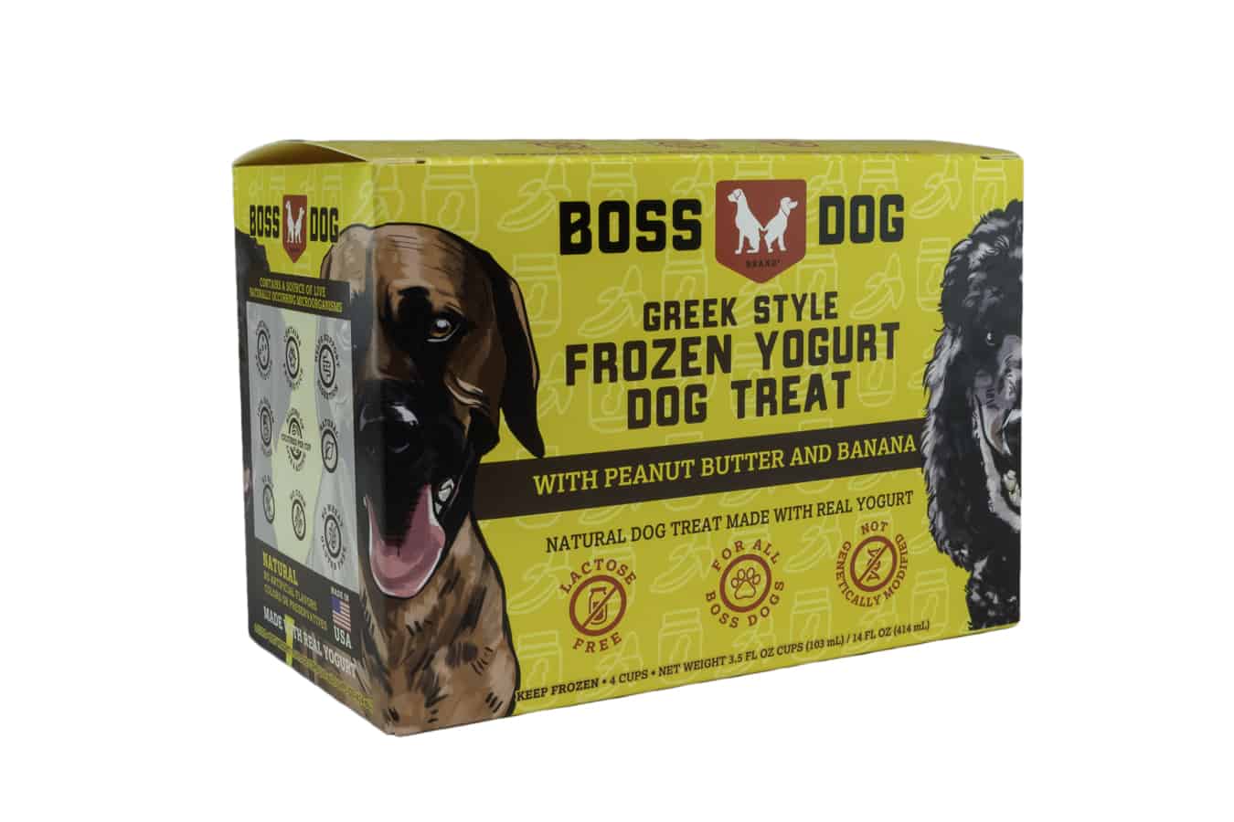 Boss Dog | Frozen Yogurt Cup - 4 Pack Peanut Butter & Banana