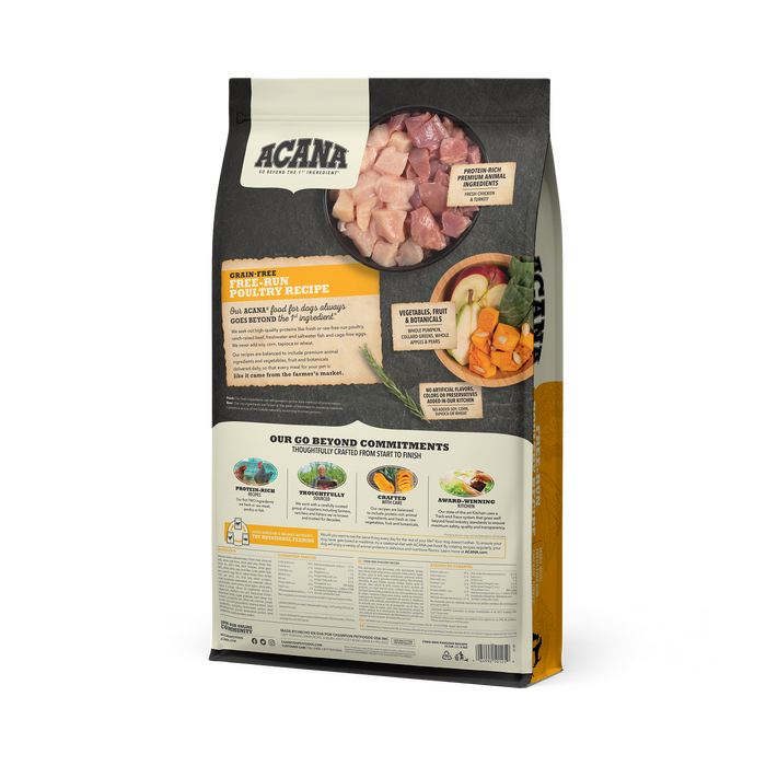Acana | Free-Run Poultry Heritage Formula Grain-Free Dry Dog Food