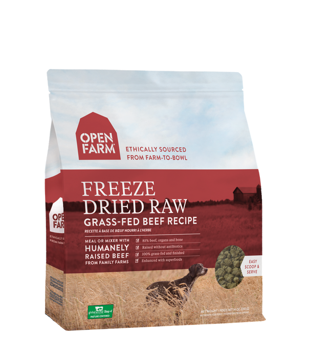 Open Farm | Grass-Fed Beef Freeze-Dried Raw Dog Food
