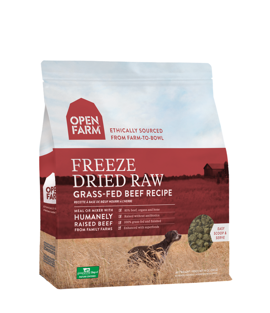 Open Farm Grass Fed Beef Freeze Dried Raw Dog Food Pet Spawt