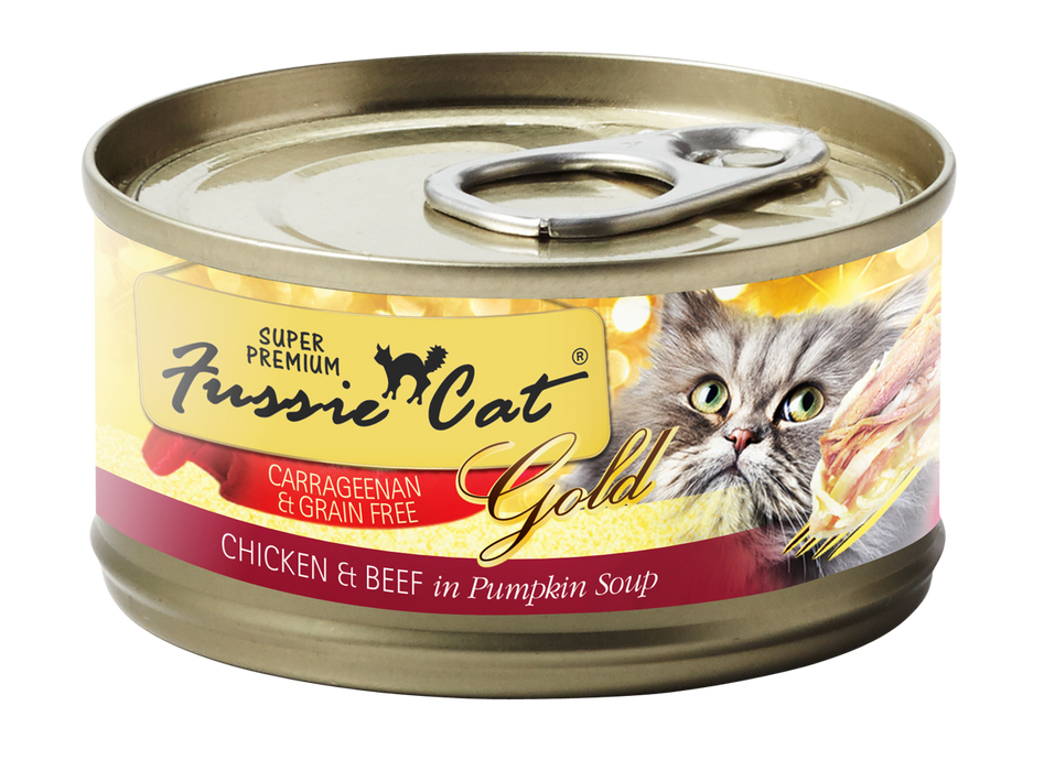 Fussie Cat | Chicken & Beef in Pumpkin Soup Canned Cat Food 2.8 oz