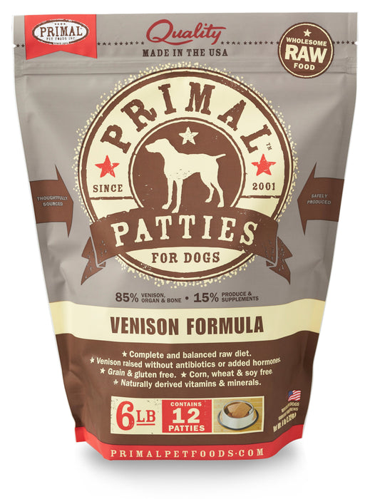 Primal | Frozen Raw Patties Venison Formula 6 lb