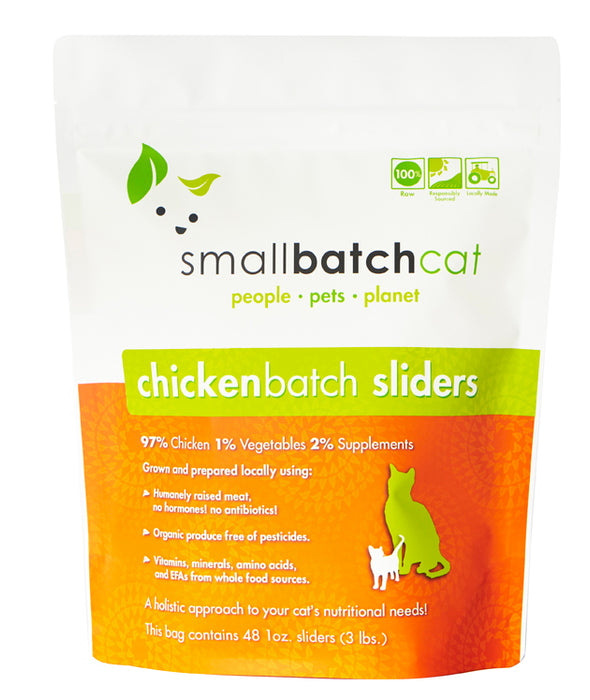 Small Batch | Frozen Raw Cat Sliders Chicken Batch
